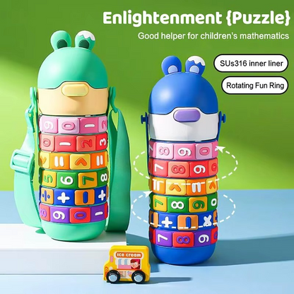 No More Water Battles – Fun Learning Water Bottle for Kids